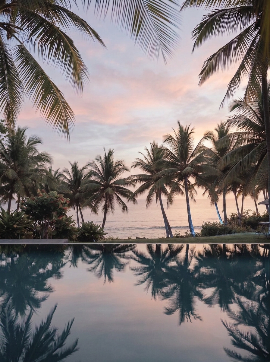 Sri Lanka retreat at golden hour